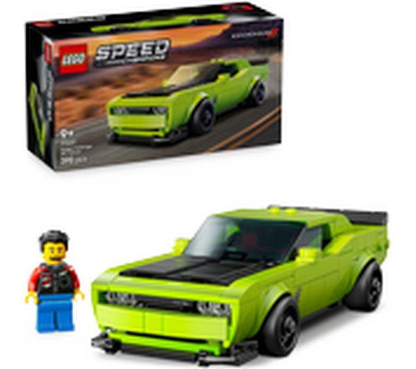 An image of LEGO Speed Champions 77237 Dodge Challenger SRT Hellcat Sports Car Set