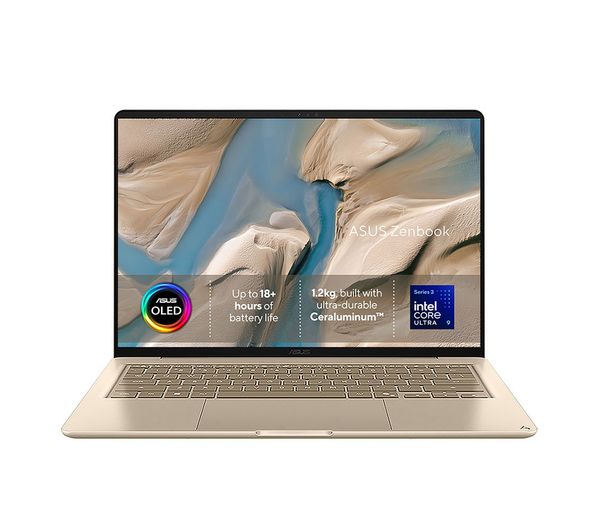 An image of ASUS Zenbook 14 OLED 14" Laptop - Intel® Core™ Ultra 7, 512 GB SSD, Rose Pink