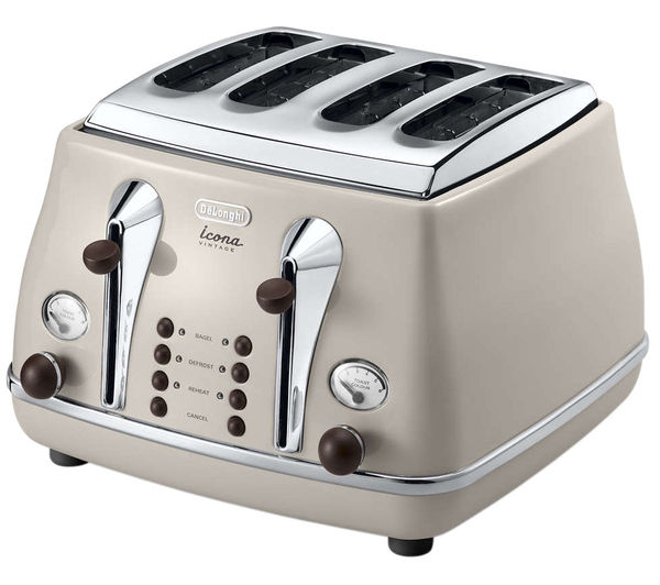 Delonghi Icona Vintage 4 Slice Toaster (white) -- Demonstration 