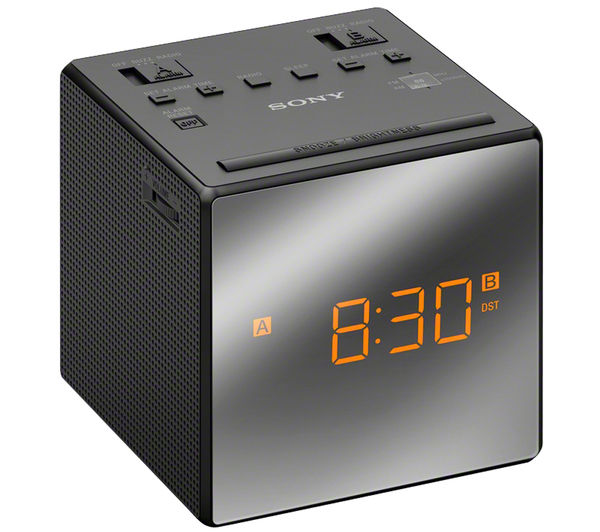 SONY ICFC1TB Analogue Clock Radio - Black, Black