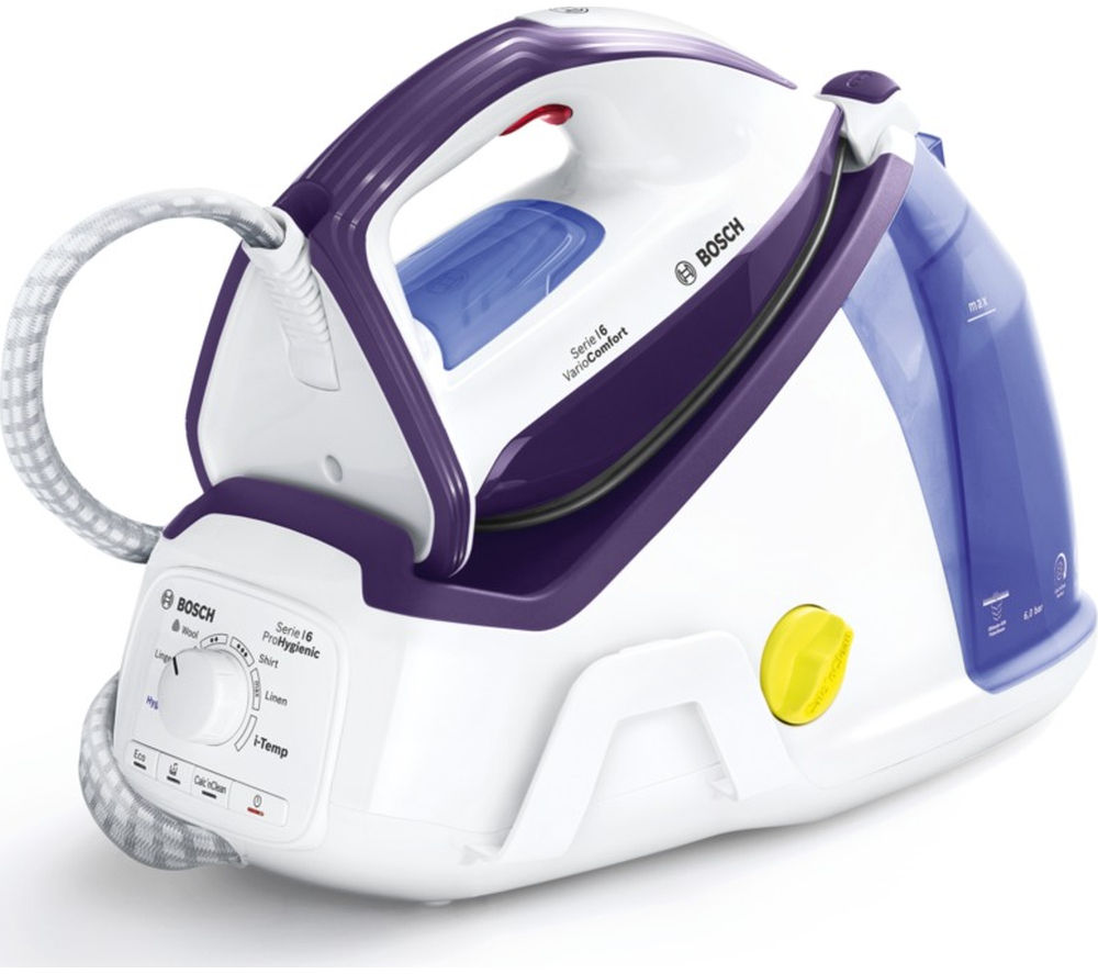 BOSCH Vario Comfort TDS6080GB Steam Generator Iron – White & Violet, White