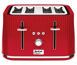 TEFAL Loft TT60540 4-Slice Toaster - Cherry Red