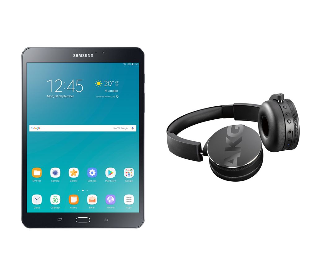 SAMSUNG Galaxy Tab S2 8″ Tablet & C50BT Wireless Bluetooth Headphones Bundle – 32 GB, Black, Black