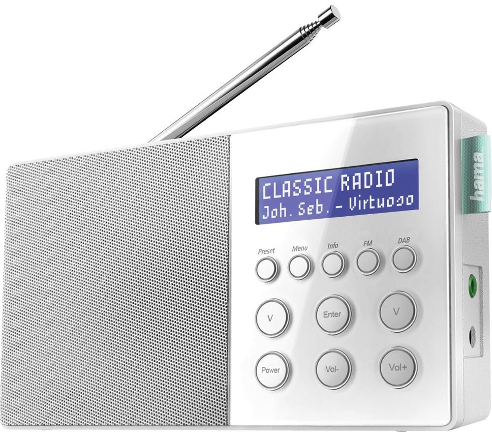 HAMA DR10 Portable DAB+/FM Radio - White