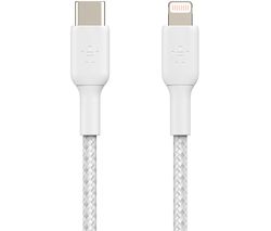 Braided USB Type-C to Lightning Cable - 2 m, White