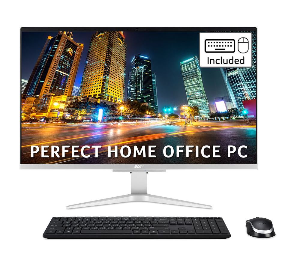 ACER Aspire C27-1655 27" All-in-One PC - Intel® Core™ i3, 1 TB SSD, Silver