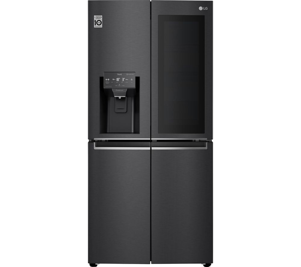 LG InstaView GMX844MC6F Slim American-Style Smart Fridge Freezer - Black