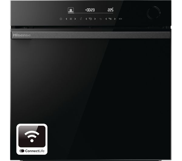 Hisense Hi6 Blackline Airfry Bsa66346pdbguk Electric Pyrolytic Steam Smart Oven Jet Black