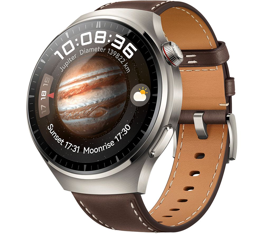 Watch 4 Pro - Brown, Leather Strap