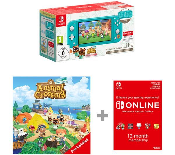 Nintendo Switch Lite Timmy Tommys Edition With Animal Crossing New Horizons Installed Nintendo Switch Online 12 Month Membership