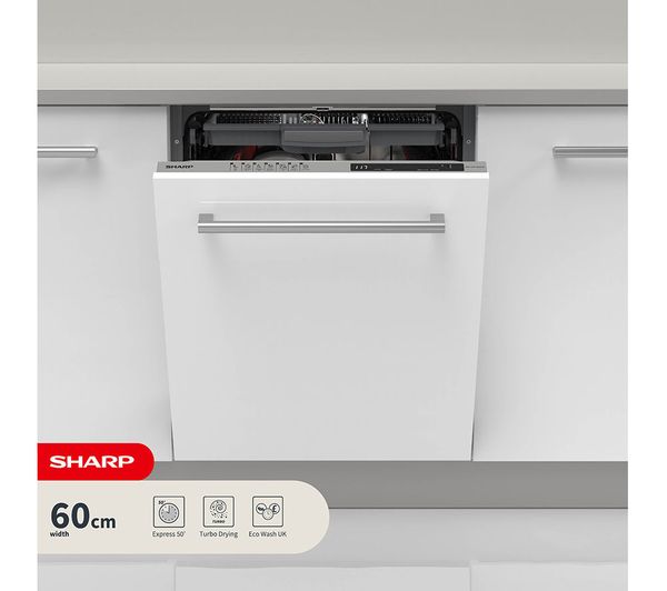 SHARP QW-NI1FI45D6X-EN Full-size Fully Integrated Dishwasher