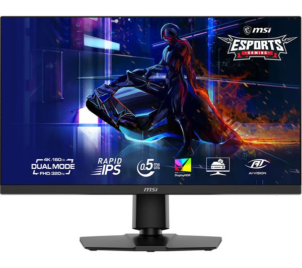 An image of MSI MAG 272URDF E16 4K Ultra HD 27" Rapid IPS Dual-Mode Refurbished Gaming Monitor - Black (Excellent Condition)