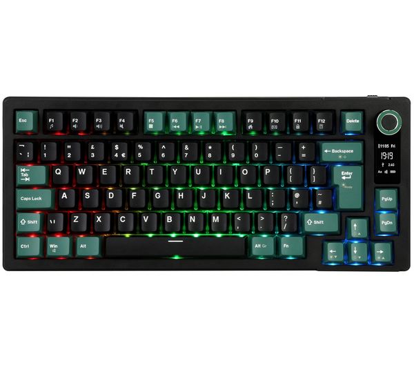 An image of ADX ADXMK19GN26 RGB Mechanical Gaming Keyboard - Black & Green