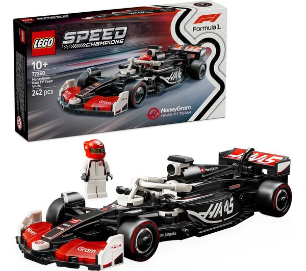 An image of LEGO Speed Champions 77250 MoneyGram Haas F1 Team VF-24 Race Car Set