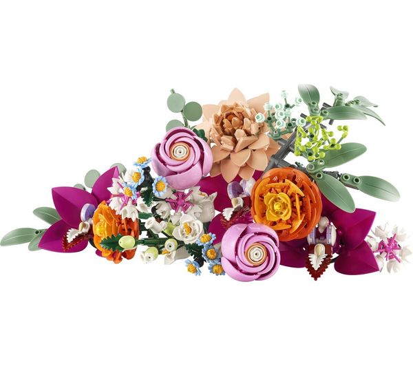 An image of LEGO Botanicals 10342 Pretty Pink Flower Bouquet Set for Adults