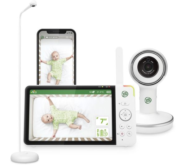 An image of LEAPFROG LF5817HD 7" Over‑the‑Cot Smart Baby Monitor - White
