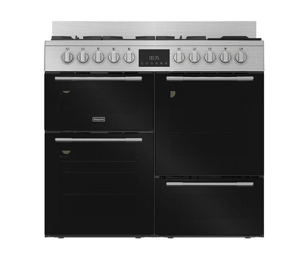 An image of HOTPOINT RH100FA21BX 100 cm Dual Fuel Range Cooker - Stainless Steel