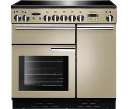 RANGEMASTER Professional+ 90 Electric Ceramic Range Cooker - Cream & Chrome