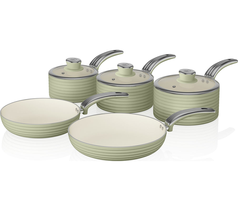 swan retro induction pan set