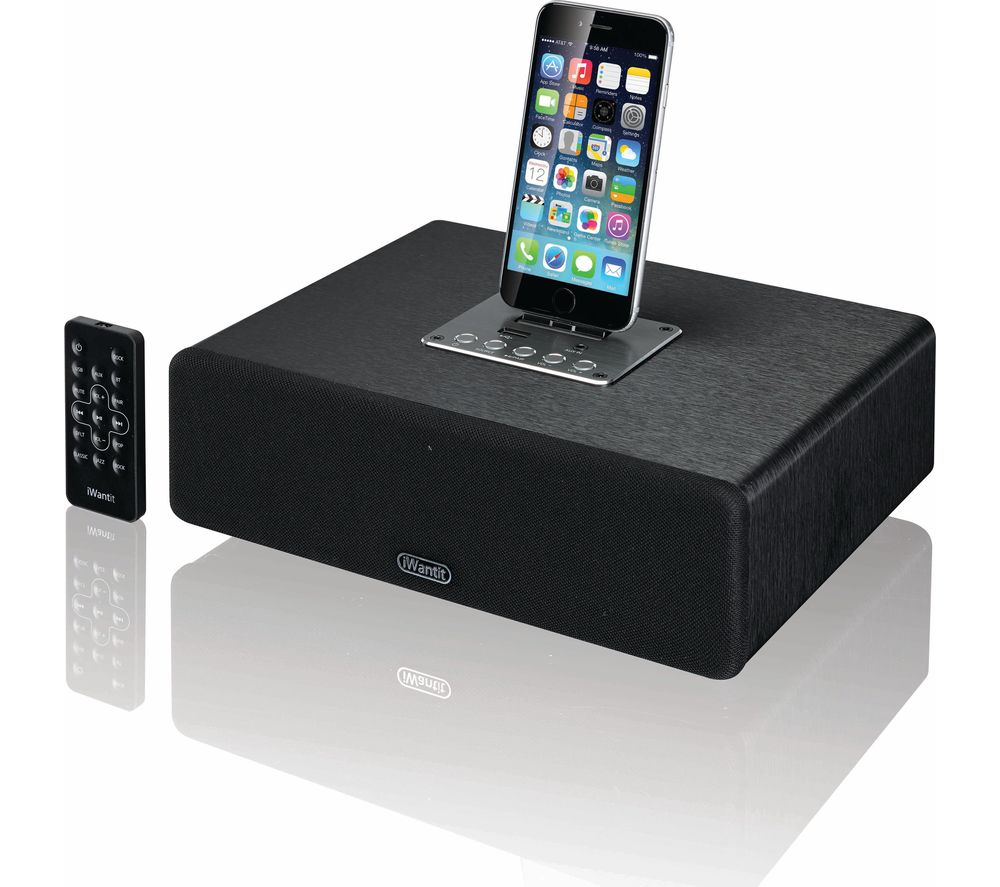 IWANTIT IBTLI17 Bluetooth Wireless Docking Station - Black, Black