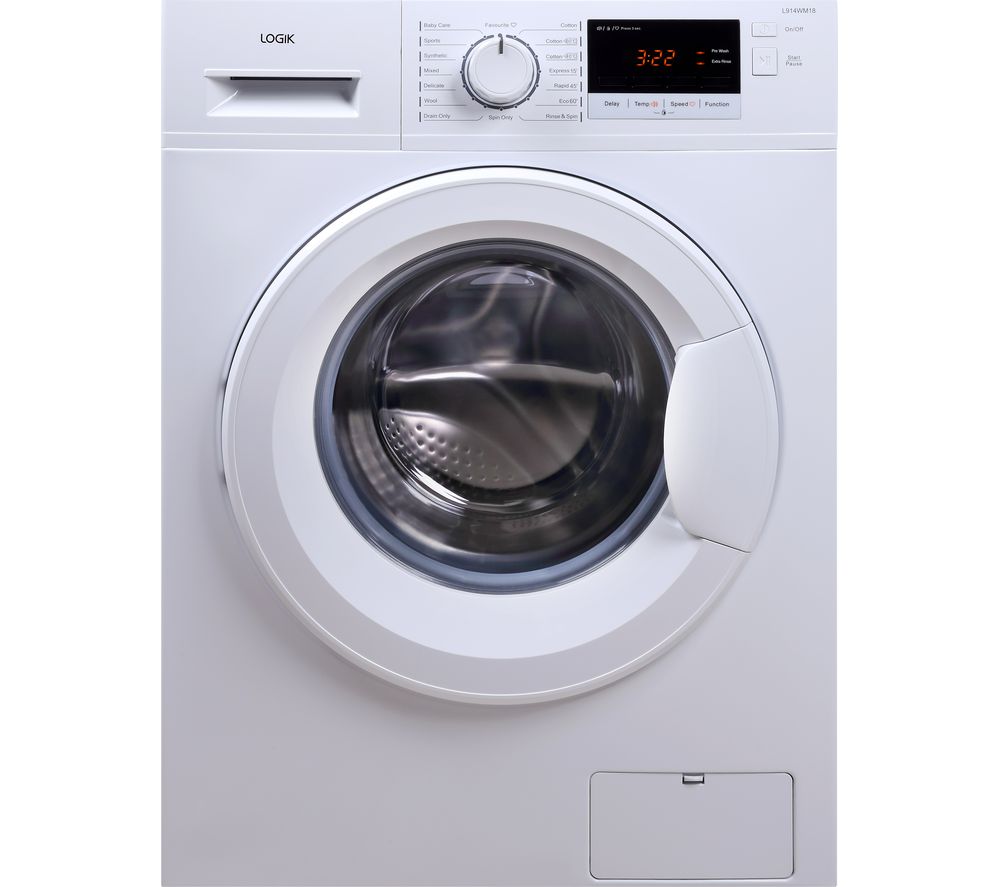LOGIK L914WM18 9 kg 1400 Spin Washing Machine – White, White