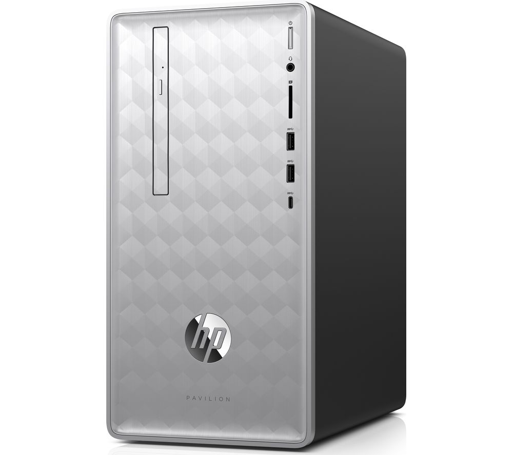 HP Pavilion 590 AMD Ryzen 3 Desktop PC – 1 TB HDD, Silver, Silver