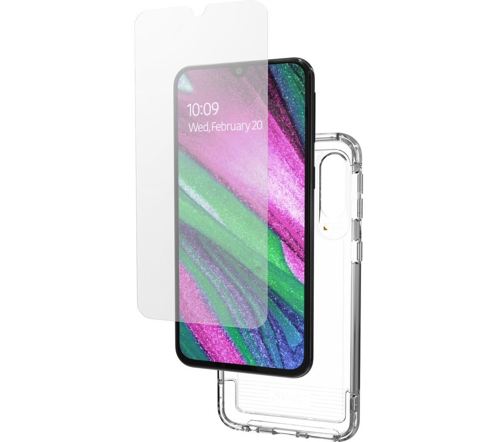 Wembley Galaxy A40 Case & InvisibleShield Glass Screen Protector Bundle, Transparent Review