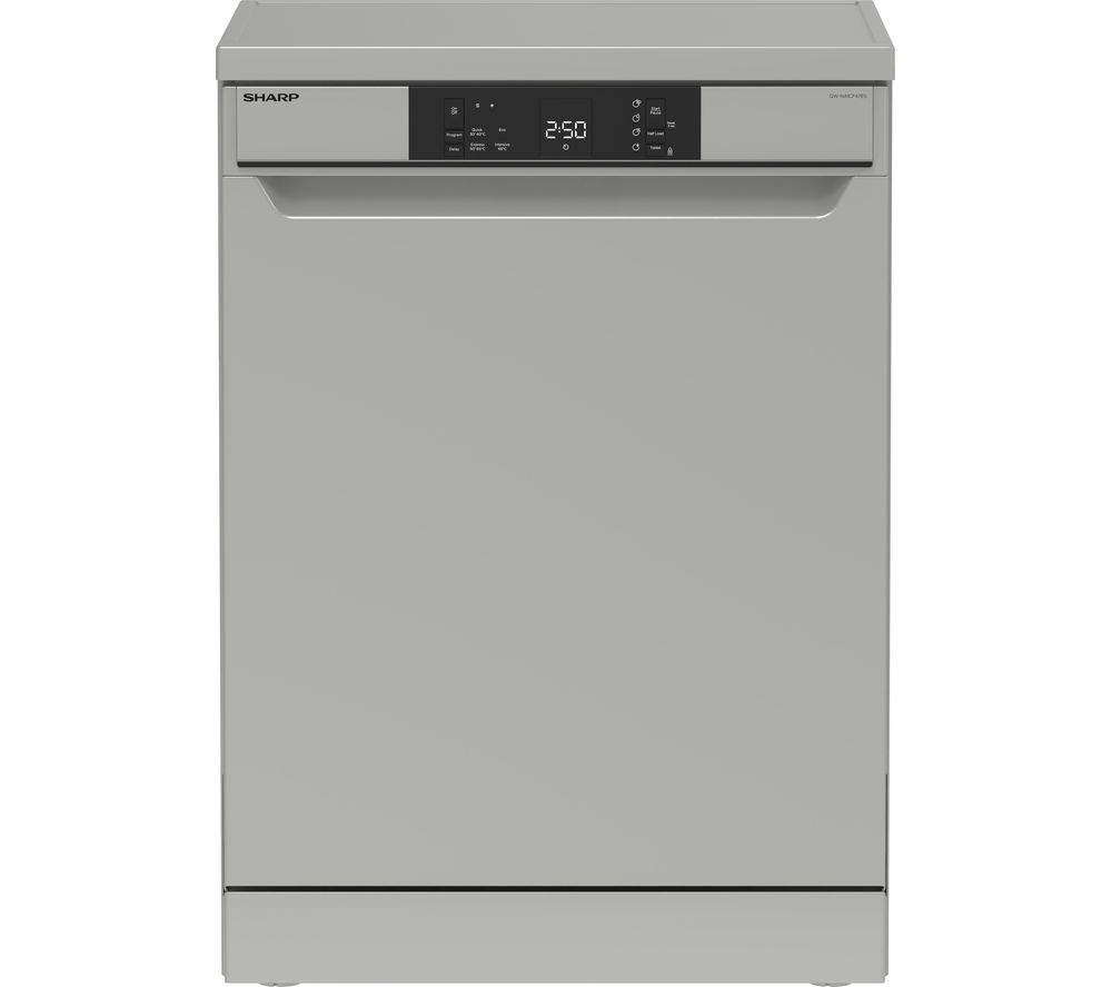 SHARP QW-NA1CF47ES-EN Full-size Dishwasher - Silver, Silver