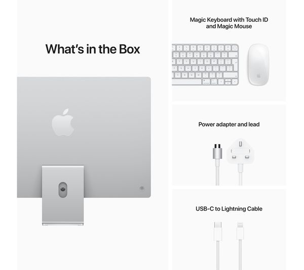 Buy APPLE iMac 4.5K 24" (2021) - M1, 256 GB SSD, Silver ...