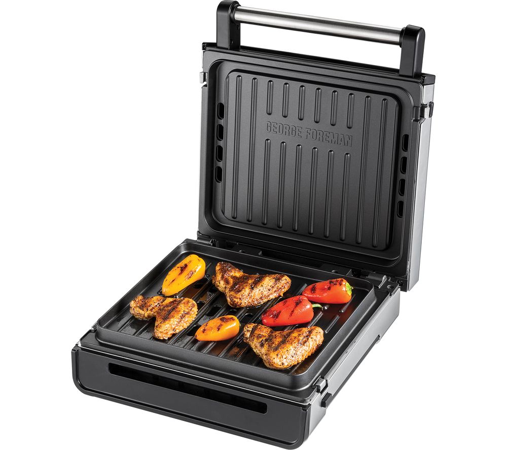 GEORGE FOREMAN 28000 Smokeless Grill - Silver, Silver
