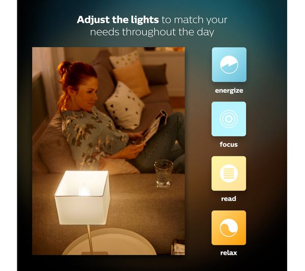 871951435669600 - PHILIPS HUE White Smart Luster LED Bulb - P45, E14, 470  Lumen - Currys Business