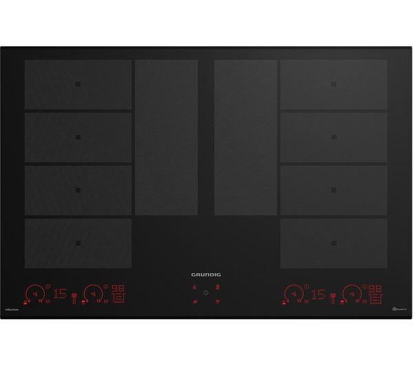 Grundig Flexi Giei848981ih 80 Cm Electric Induction Smart Hob Black
