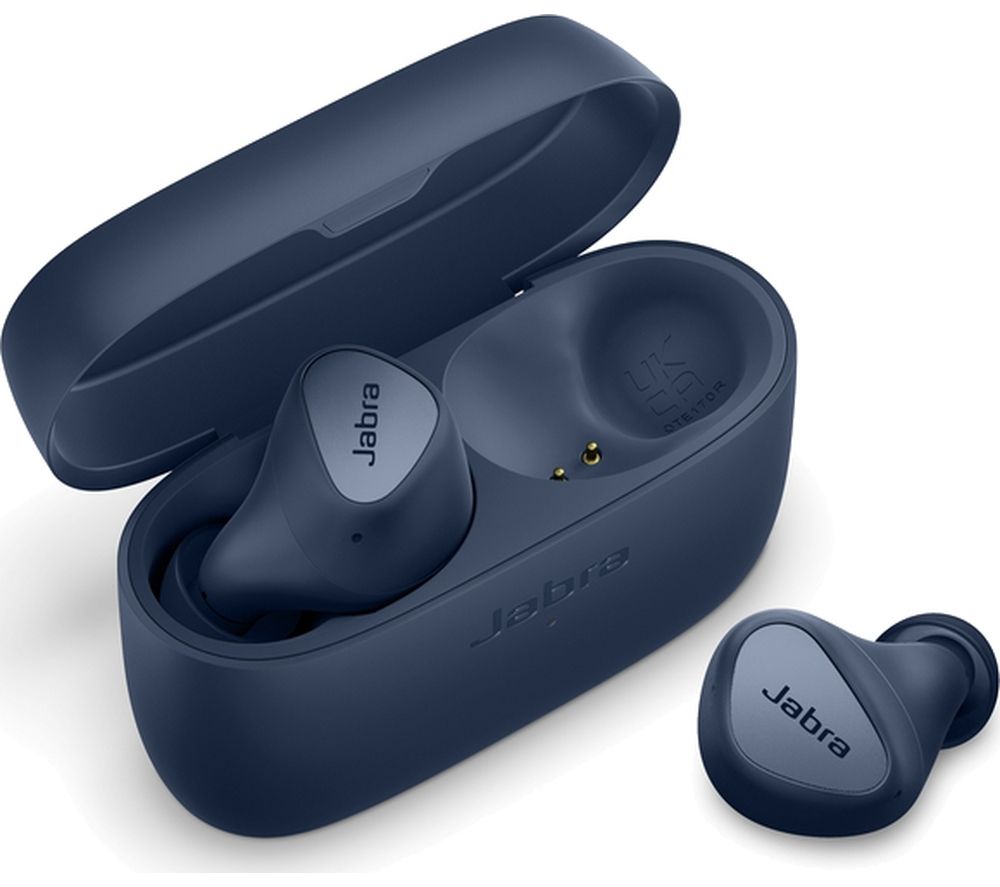 Elite 4 Wireless Bluetooth Noise-Cancelling Earbuds - Navy