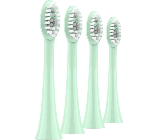 ORDO Sonic+ Replacement Toothbrush Head - Pack of 4, Mint Green