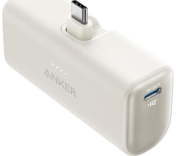 Anker 5000 Mah Foldable Usb Type C Power Bank White