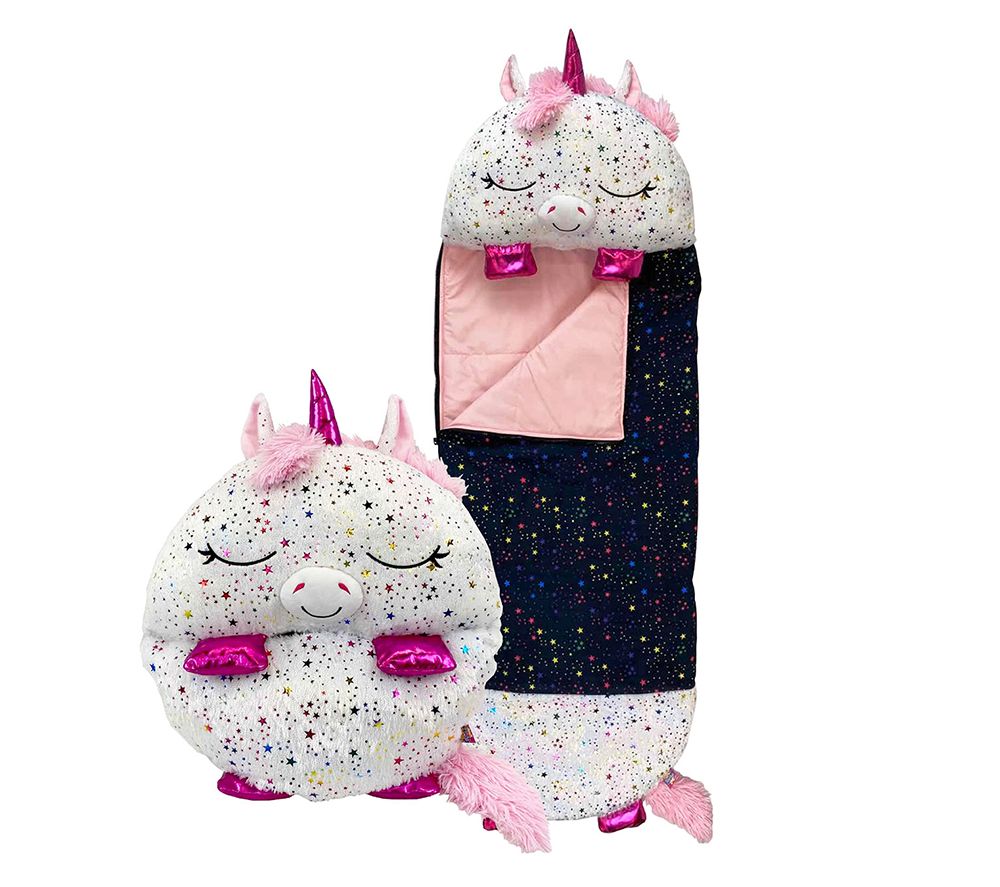 Shimmer Unicorn 2-in-1 Plush Toy & Sleeping Bag – Medium