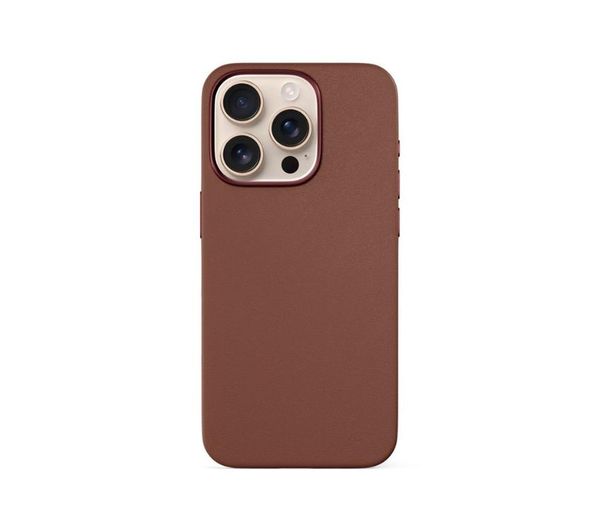 EPICO Mag+ Magnetic iPhone 16 Pro Genuine Leather Case - Brown