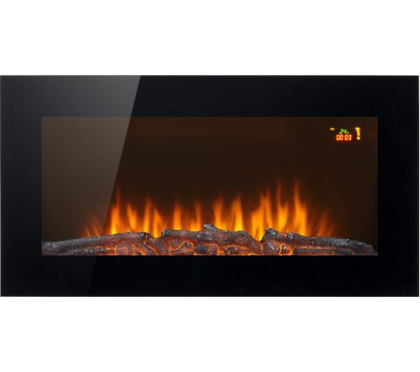 Logik L35wmef25 Wall Mounted Electric Fireplace Black
