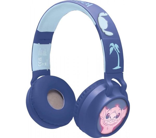 Lexibook Hpbt015d 00 Wireless Bluetooth Kids Headphones Disney Stitch
