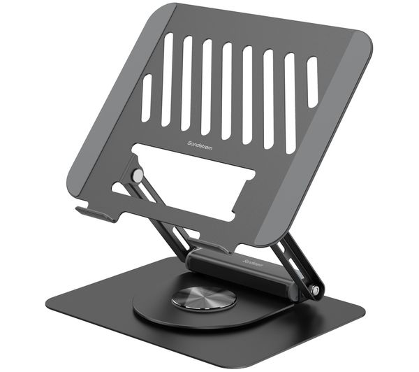 An image of SANDSTROM SSTWHB26 Laptop Stand with Removeable USB Type-C Hub - Space Grey