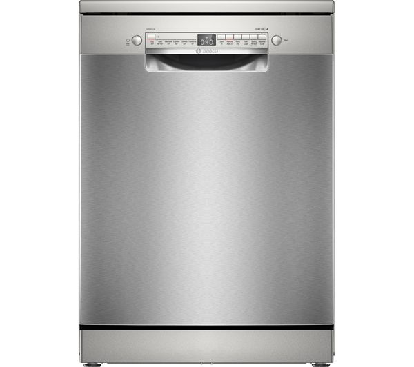 An image of BOSCH Series 2 SMS2HVI06G Full-size WiFi-enabled Dishwasher - Brushed Steel