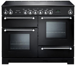 RANGEMASTER Kitchener 110 Electric Ceramic Range Cooker - Black & Chrome