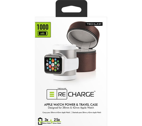 527091 TECHLINK Recharge 1000 Apple Watch Case & Charger White