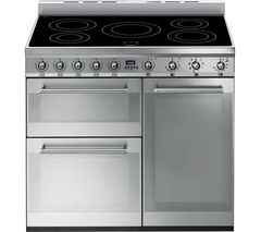 SMEG Symphony SY93I 90 cm Electric Induction Range Cooker - Stainless Steel