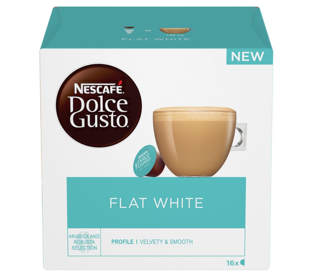 Buy NESCAFE Dolce Gusto Flat White Coffee Pods - Pack of 16 | Free ...