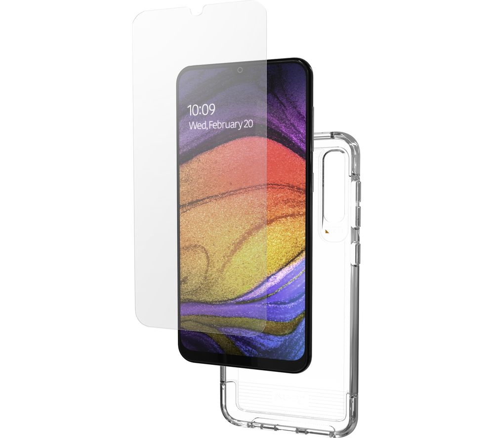 GEAR4 Wembley Galaxy A50 Case & InvisibleShield Glass+ Screen Protector Bundle