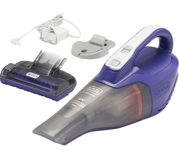 Black Decker Pet Dustbuster Dvb315jp Gb Handheld Vacuum Cleaner Purple Grey
