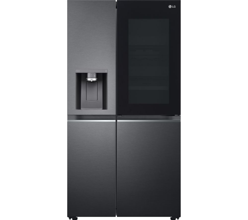 product image of LG InstaView GSXV91MCAE American-Style Smart Fridge Freezer - Matte Black, Black