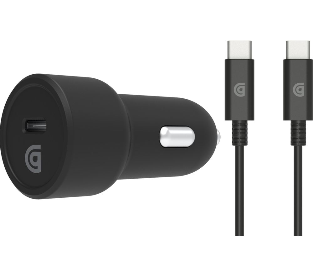 GRIFFIN GP-088-BLK Car Charger & USB Type-C Cable - 1 m