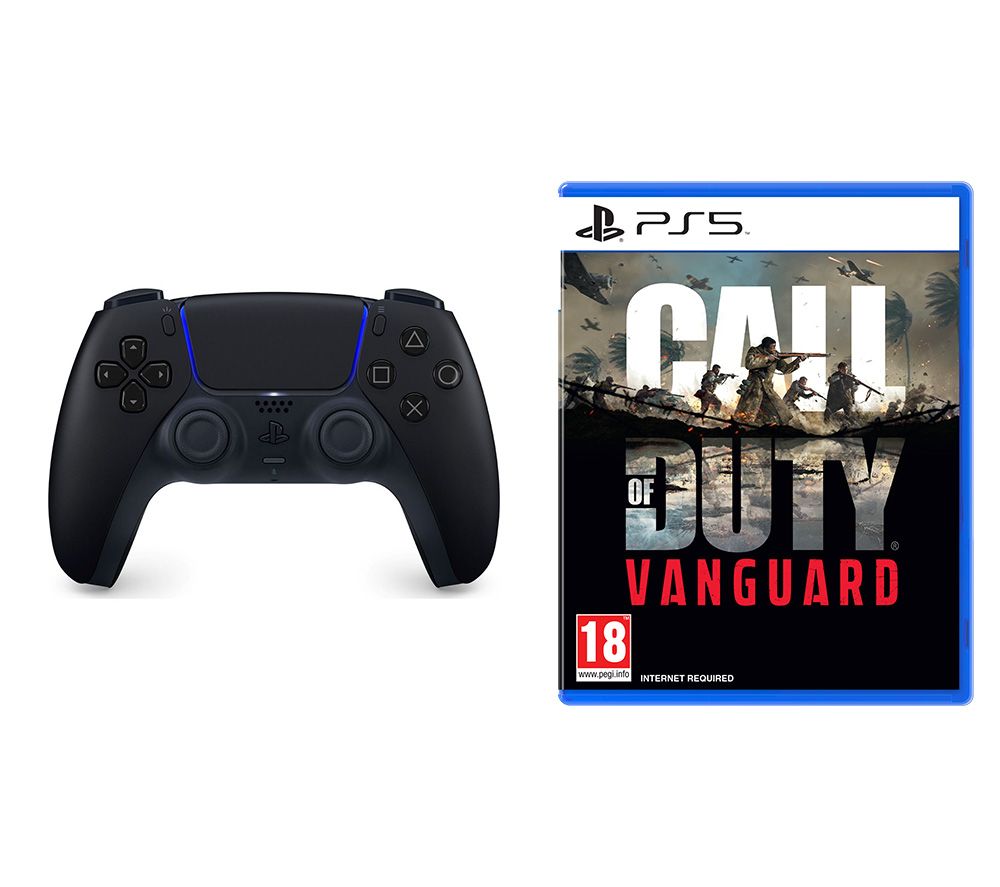 PLAYSTATION Call of Duty: Vanguard & Midnight Black DualSense Wireless Controller Bundle - PS5, Blac